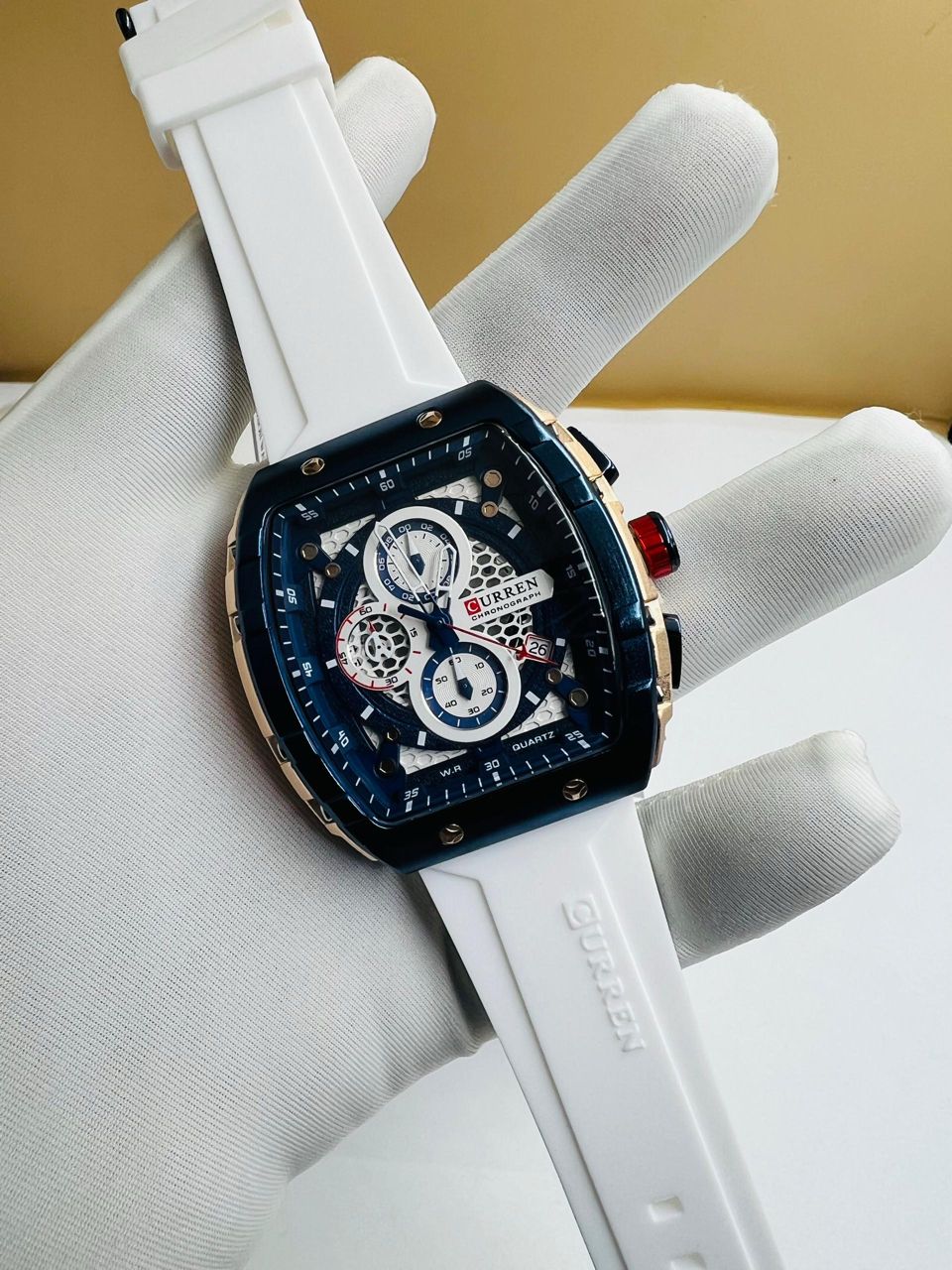 CURREN Chronographe Sport Tonneau