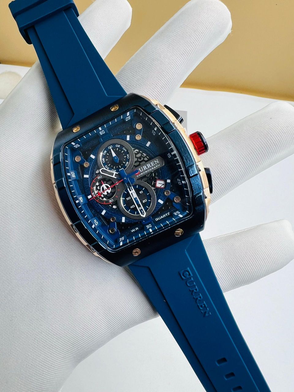 CURREN Chronographe Sport Tonneau