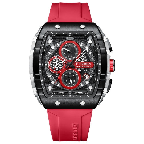 CURREN Chronographe Sport Tonneau