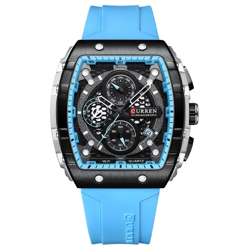 CURREN Chronographe Sport Tonneau